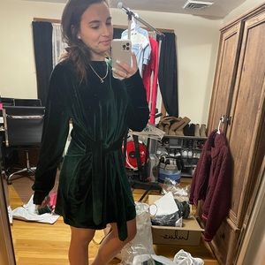 Long Sleeve Velvet Dress